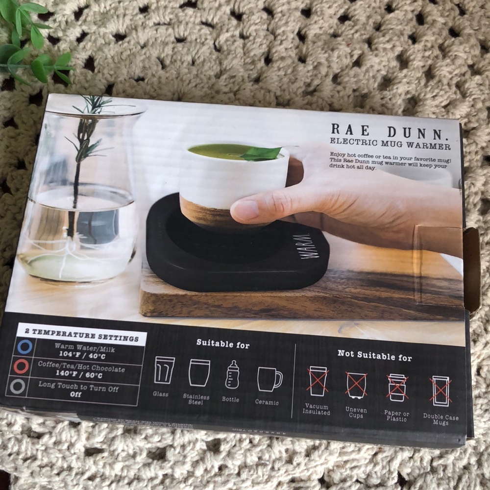 Rae Dunn Black Electric Mug Warmer - 'WARM' Heated Base - Picture 4 of 9